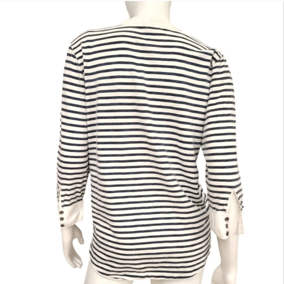 J. Crew Striped Nautical Top size Medium - Picture 3 of 5